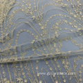 Off White Chemical Glitter Lace Mesh Fabric